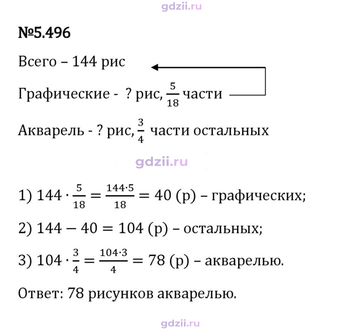 Скан решения номера 5.496