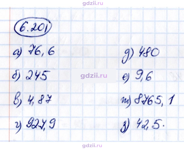 Скан решения номера 6.201