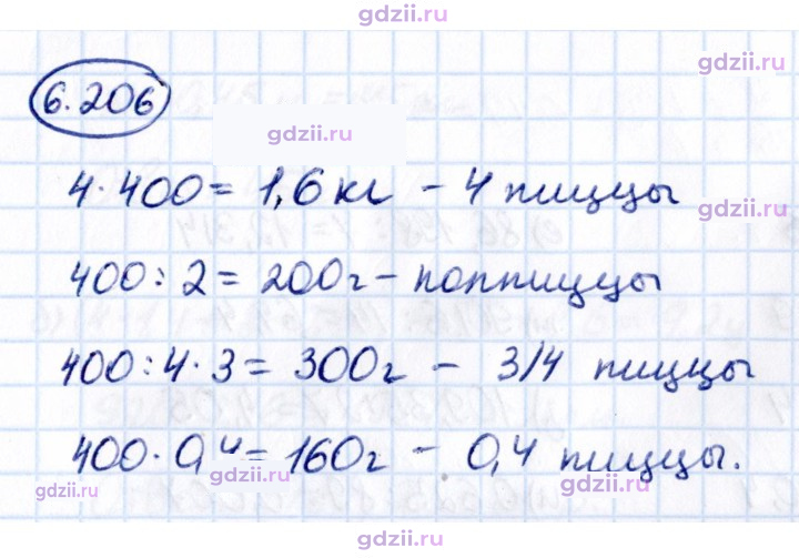 Скан решения номера 6.206