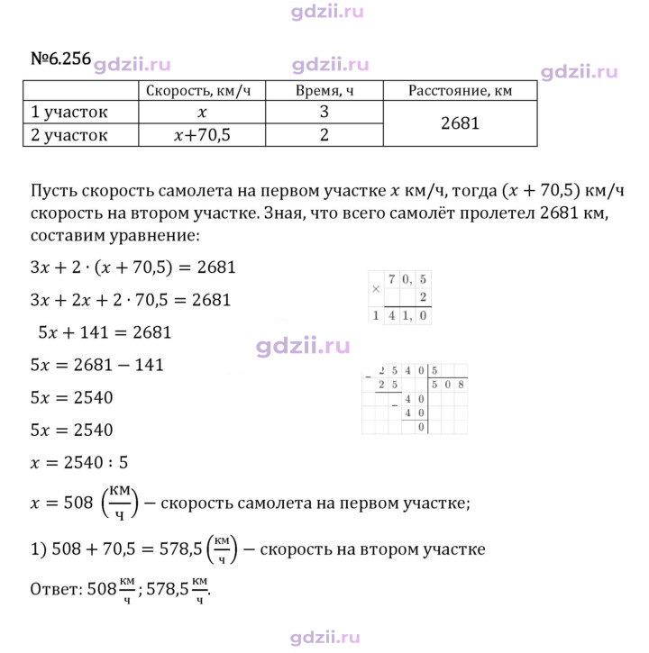 Скан решения номера 6.256