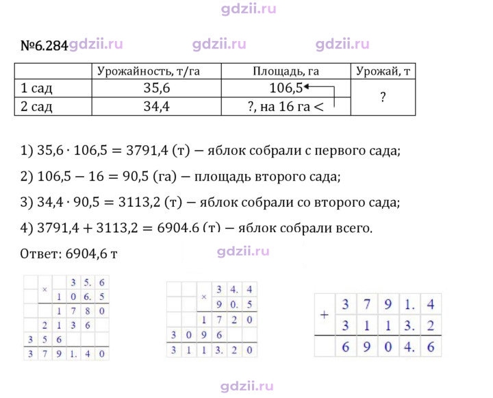 Скан решения номера 6.284