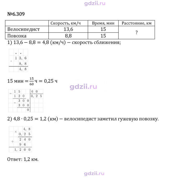 Скан решения номера 6.309