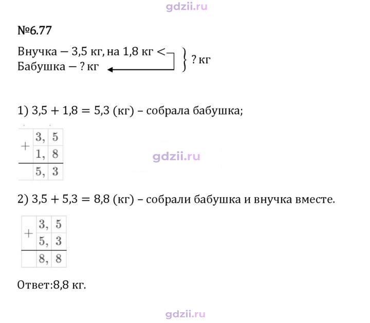 Скан решения номера 6.77
