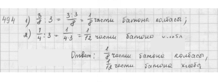 Скан решения номера 494