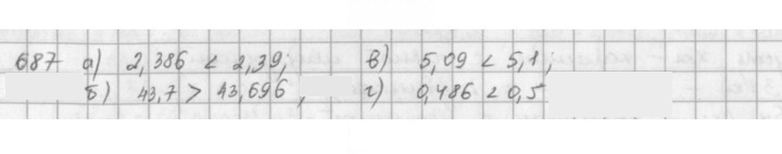 Скан решения номера 687