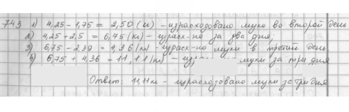Скан решения номера 743