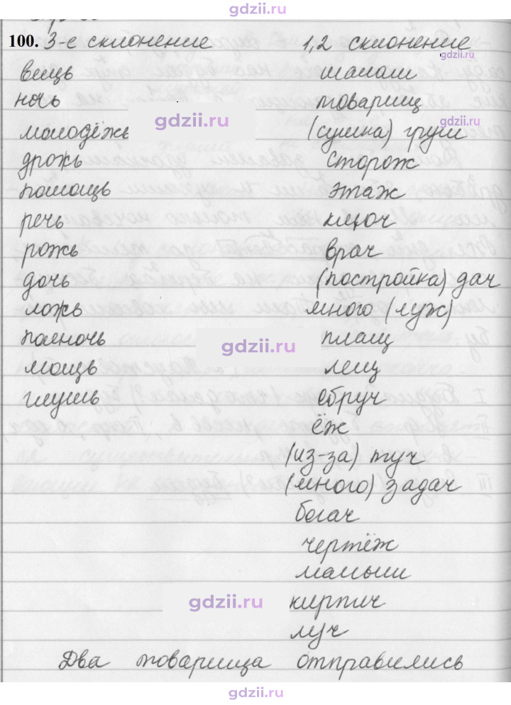 Скан решения номера 100