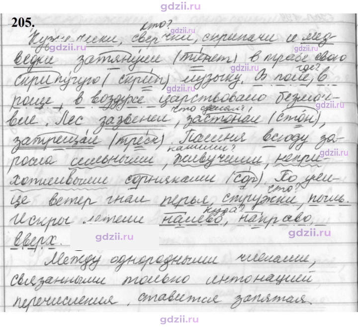 Скан решения номера 205