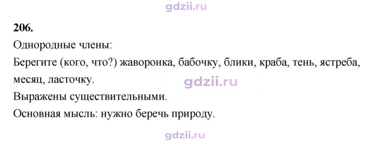 Скан решения номера 206