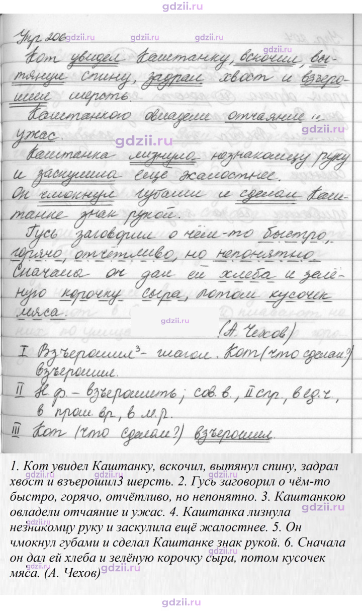 Скан решения номера 206