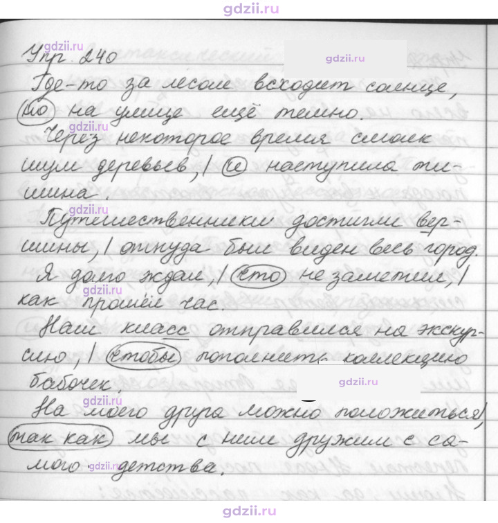Скан решения номера 240
