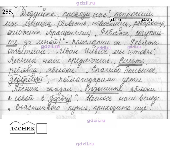 Скан решения номера 255