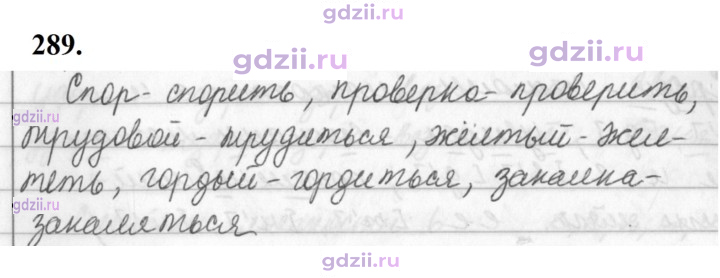 Скан решения номера 289