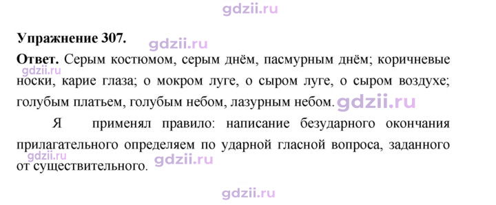 Скан решения номера 307