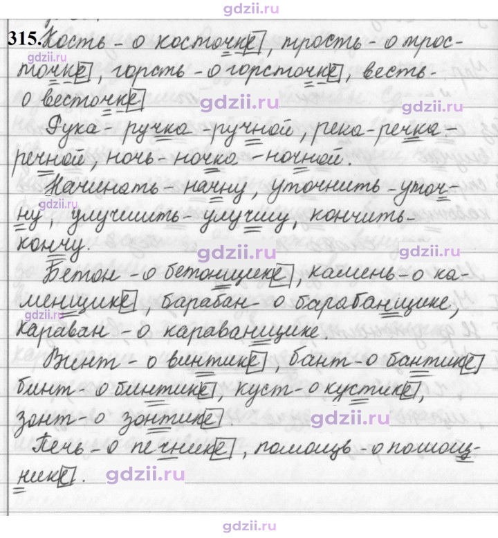 Скан решения номера 315