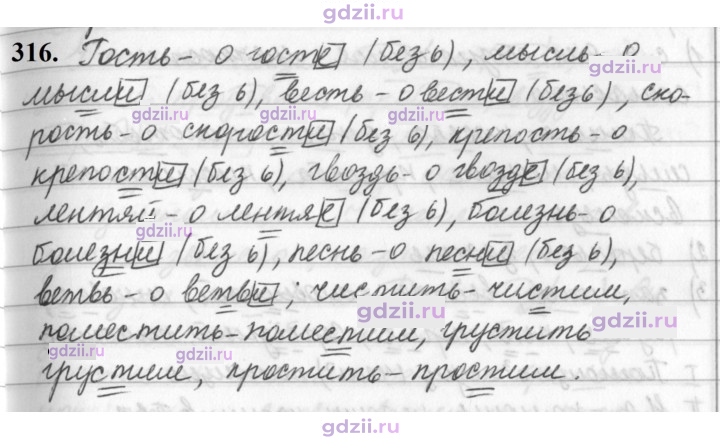 Скан решения номера 316