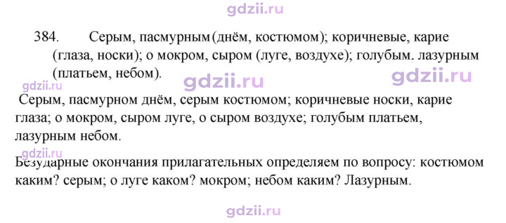 Скан решения номера 384