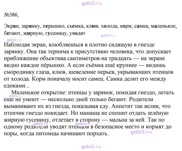 Скан решения номера 386