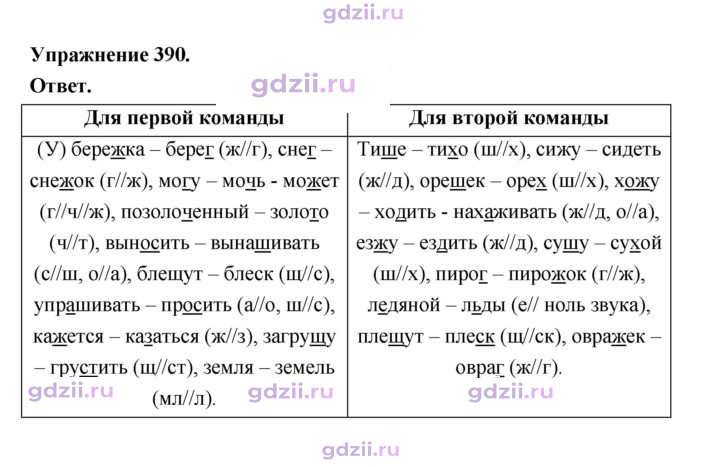 Скан решения номера 390