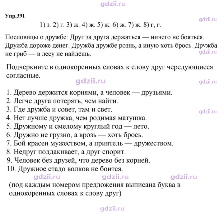Скан решения номера 391