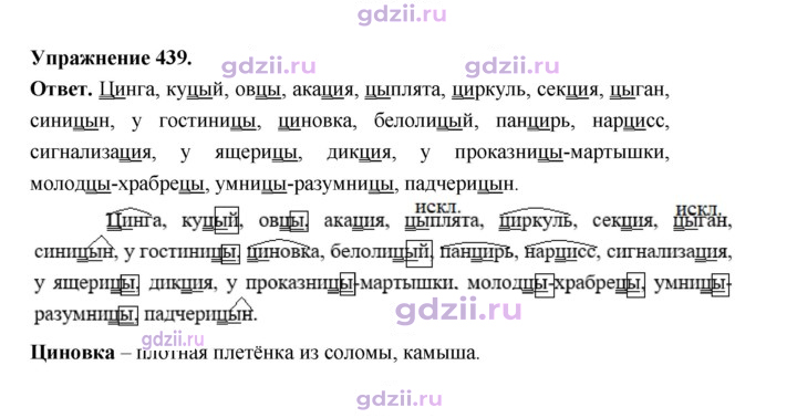 Скан решения номера 439