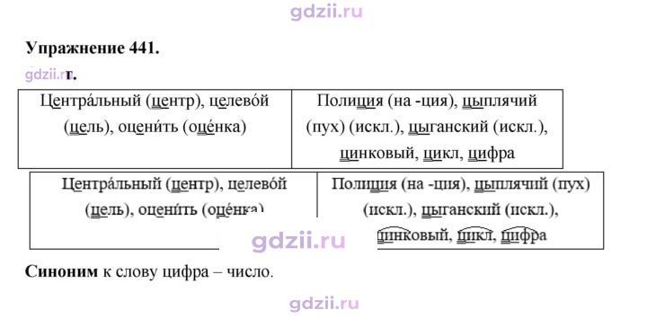 Скан решения номера 441