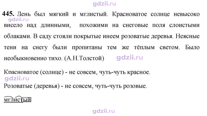 Скан решения номера 445