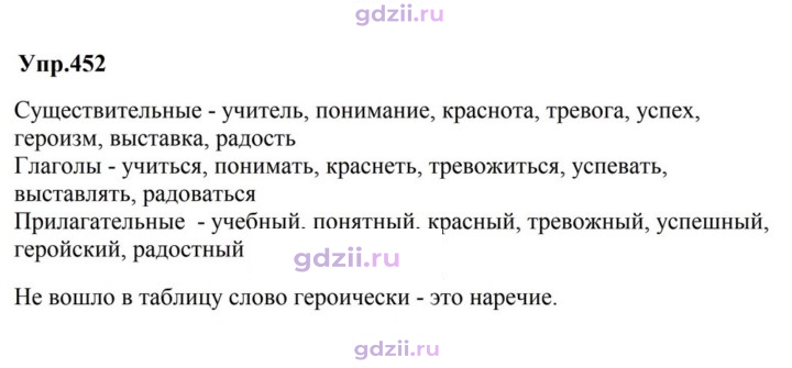 Скан решения номера 452