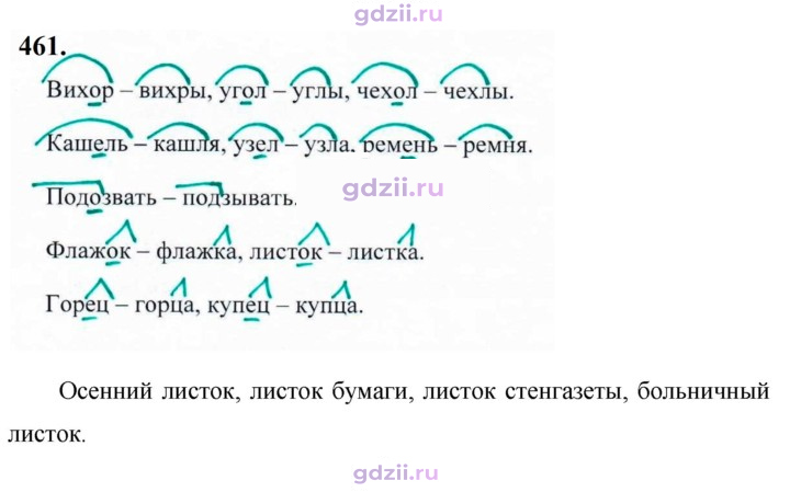 Скан решения номера 461