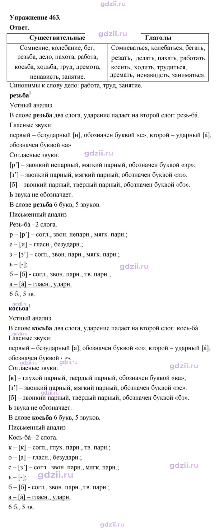 Скан решения номера 463