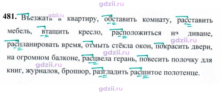 Скан решения номера 481