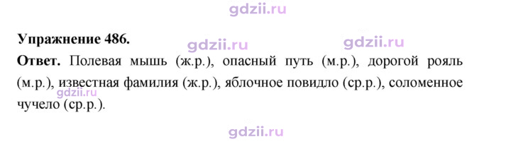 Скан решения номера 486