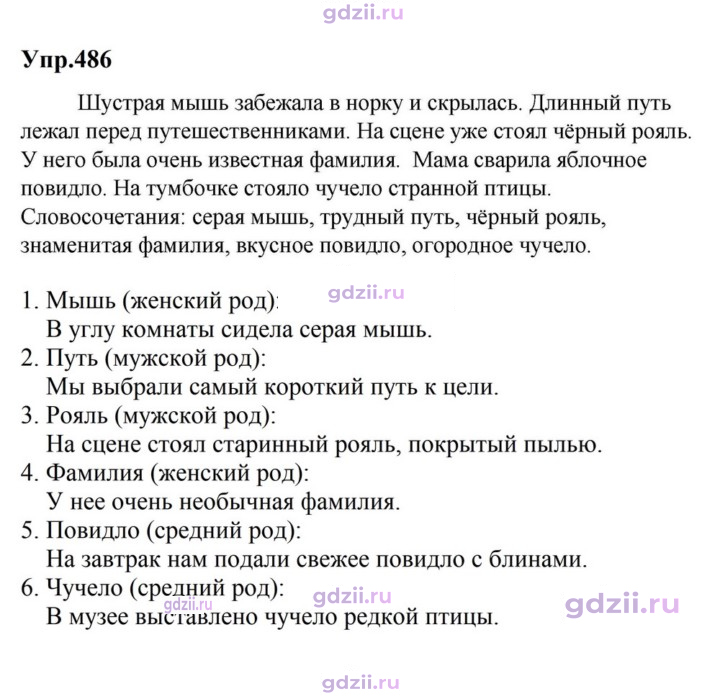 Скан решения номера 486