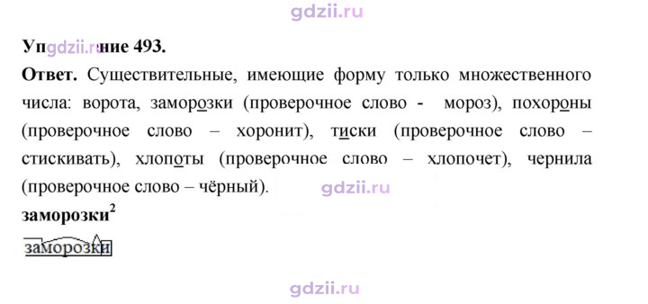 Скан решения номера 493