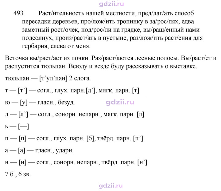 Скан решения номера 493