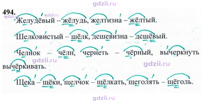 Скан решения номера 494