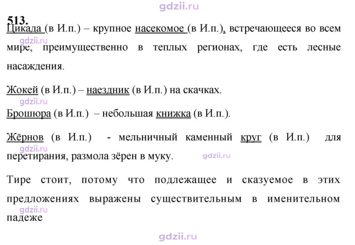 Скан решения номера 513