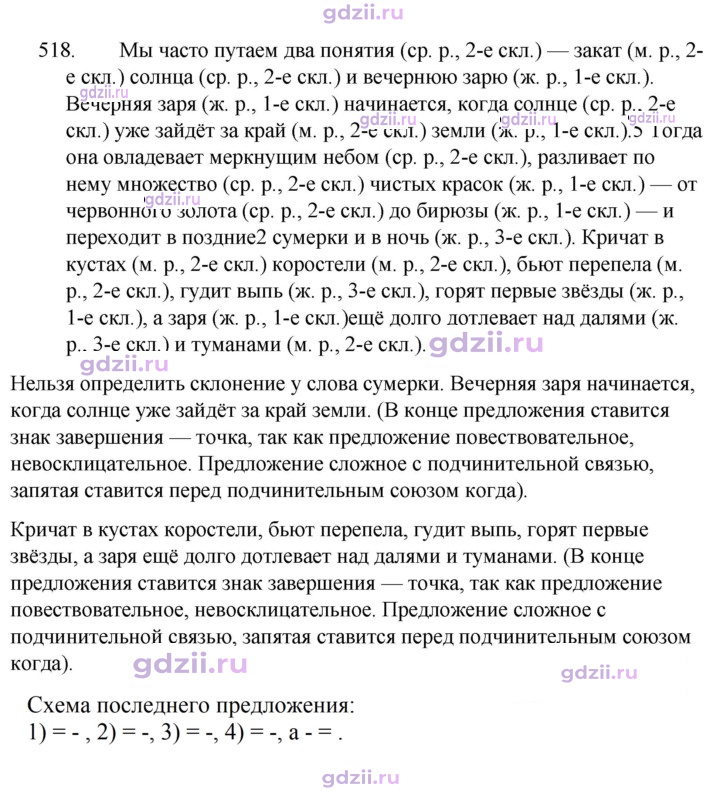 Скан решения номера 518