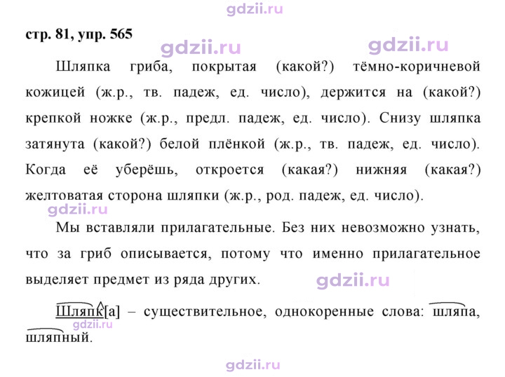 Скан решения номера 565