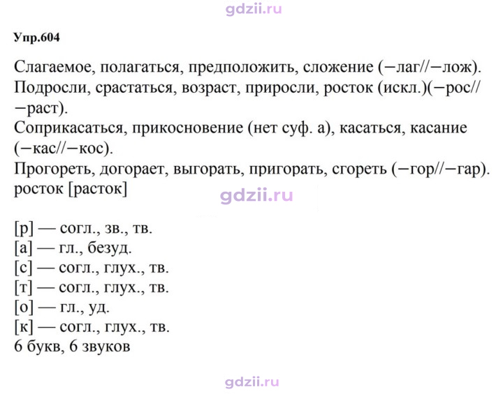 Скан решения номера 604