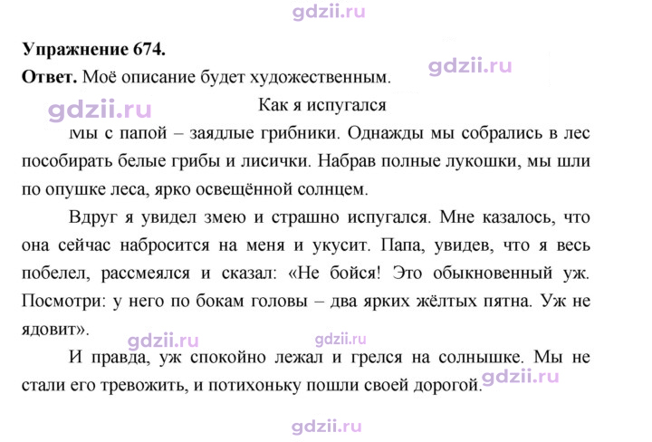 Скан решения номера 674