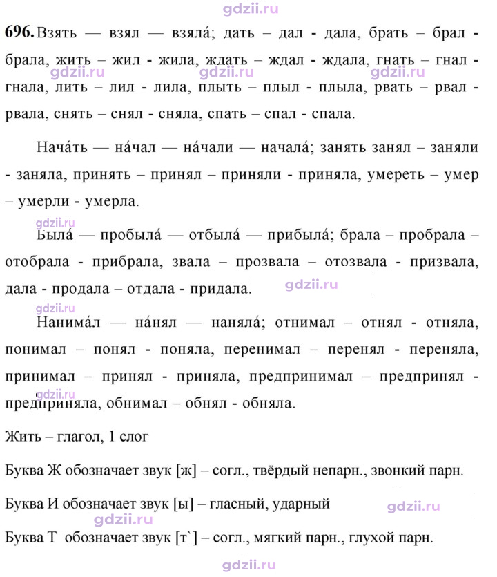 Скан решения номера 696