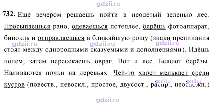 Скан решения номера 732