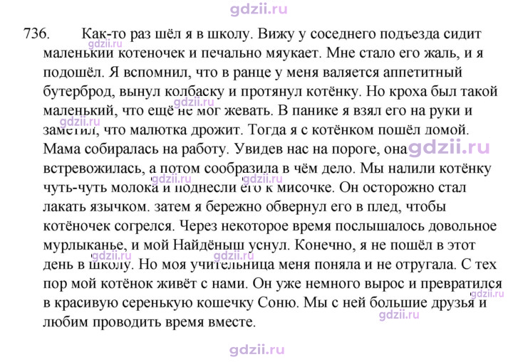 Скан решения номера 736