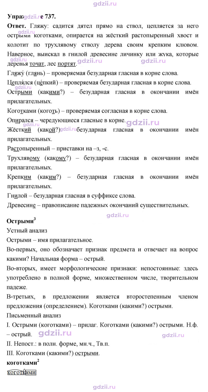 Скан решения номера 737