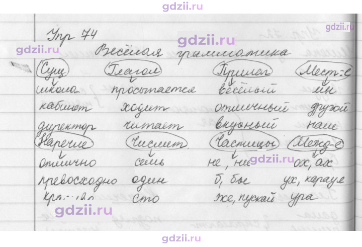 Скан решения номера 74