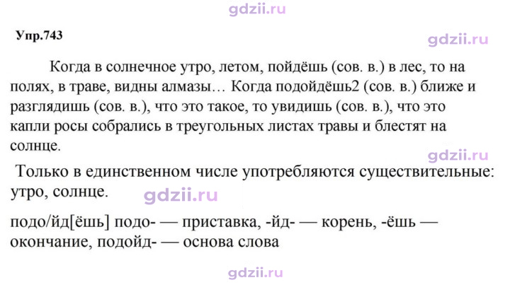 Скан решения номера 743