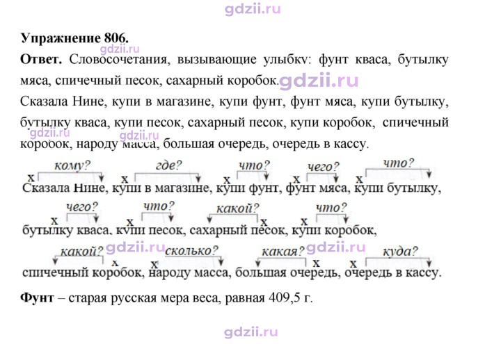 Скан решения номера 806