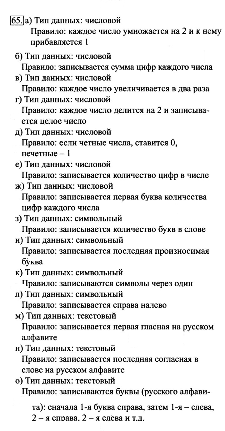 Скан решения номера 65