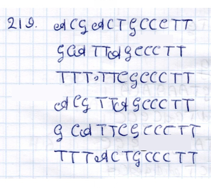 Скан решения номера 219